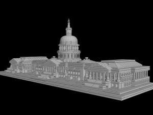 lego united states capitol building 21030 Modelo 3D