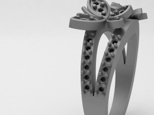 butterfly engagement ring 3D Print Model