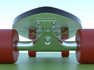 realisitc skateboard longboard 3d Modelo 3D