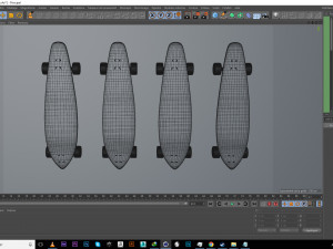 realisitc skateboard longboard 3d Modelo 3D