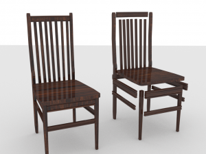 trestle chair 3D Модель