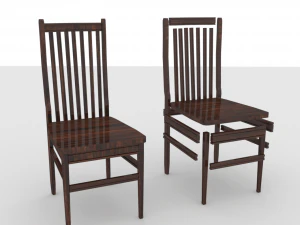 trestle chair 3D Model
