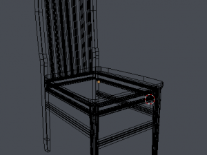trestle chair 3D Модель