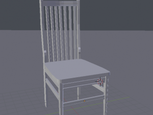 trestle chair 3D Модель