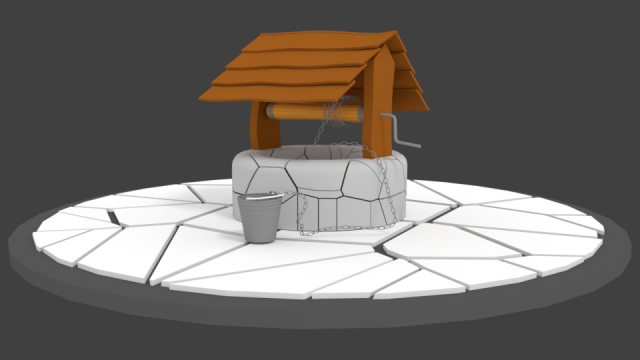 well 3D 模型 .c4d .max .obj .3ds .fbx .stl .blend 