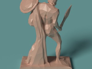 polygonal statue achilles printable 3D 프린트 모델
