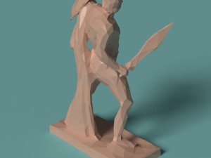 polygonal statue achilles printable 3D 프린트 모델