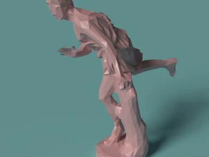 polygonal statue atalante printable 3D Print Model