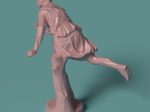 polygonal statue atalante printable Model do druku 3D