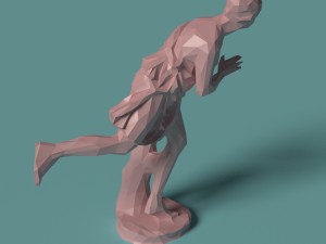 polygonal statue atalante printable Model do druku 3D