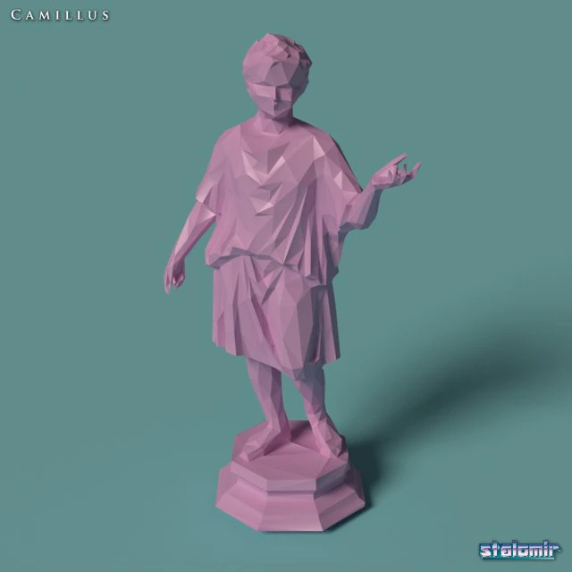 polygonal statue camillus printable 3D Print Model .c4d .max .obj .3ds .fbx .stl .blend 