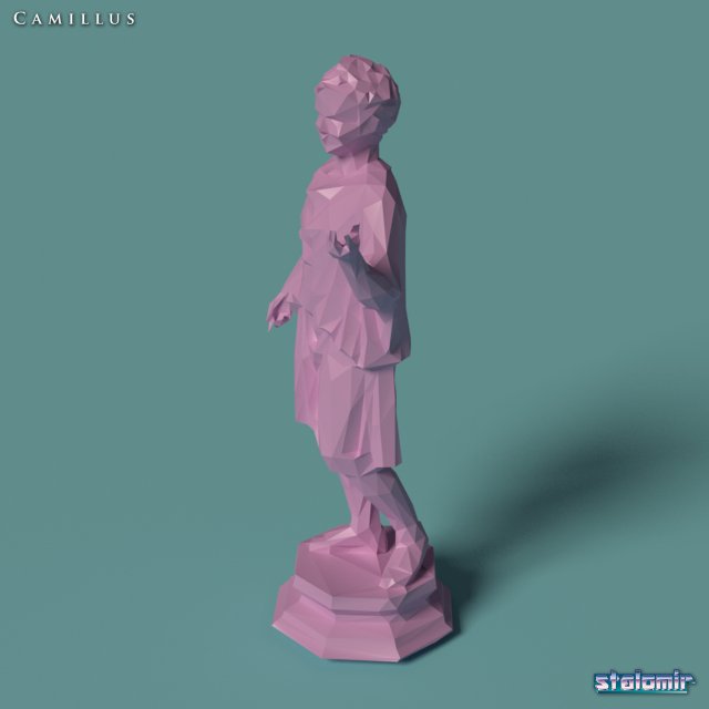 Download polygonal statue camillus printable 3D Model