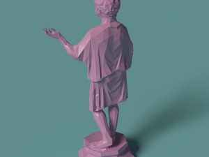 polygonal statue camillus printable 3D प्रिंट मॉडल