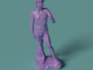polygonal statue david printable 3D Print Model