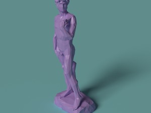 polygonal statue david printable 3D 打印模型