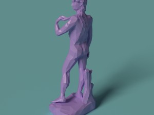 polygonal statue david printable 3D 打印模型