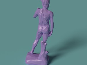 polygonal statue david printable 3D 打印模型