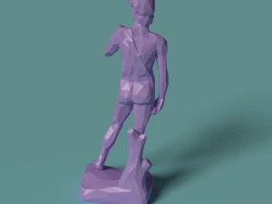polygonal statue david printable 3D Print Model