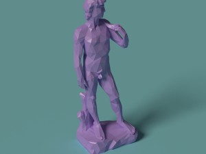 polygonal statue david printable 3D 打印模型