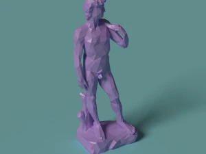 polygonal statue david printable 3D Print Model