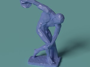 polygonal statue discobolus printable 3D Print Model