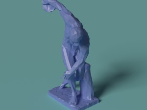 polygonal statue discobolus printable Model do druku 3D