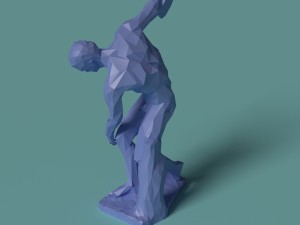 polygonal statue discobolus printable Model do druku 3D