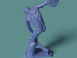 polygonal statue discobolus printable Model do druku 3D