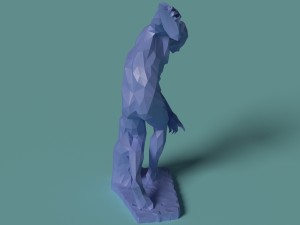polygonal statue discobolus printable Model do druku 3D