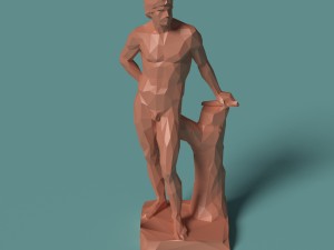 polygonal statue mars printable 3D Print Model
