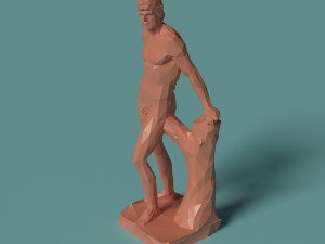 polygonal statue mars printable 3D Print Model