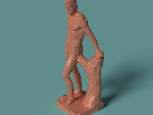 polygonal statue mars printable 3D Print Model