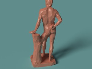 polygonal statue mars printable 3D Print Model