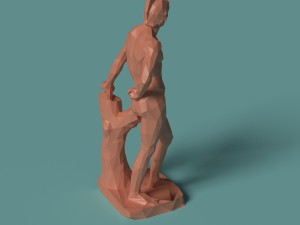 polygonal statue mars printable 3D Print Model