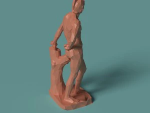 polygonal statue mars printable 3D Print Model