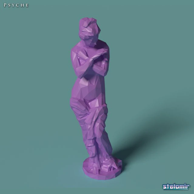 polygonal statue psyche printable 3D Print Model .c4d .max .obj .3ds .fbx .stl .blend 