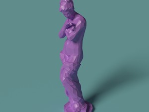 polygonal statue psyche printable Modello di stampa 3D