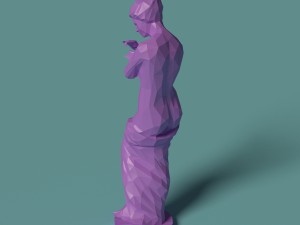 polygonal statue psyche printable Modello di stampa 3D