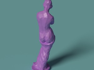 polygonal statue psyche printable Modello di stampa 3D