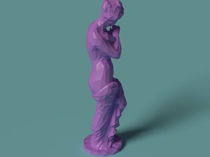 polygonal statue psyche printable Modello di stampa 3D