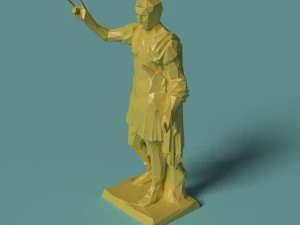 polygonal statue trajan printable 3D Print Model