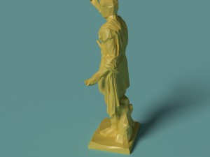 polygonal statue trajan printable 3D 打印模型