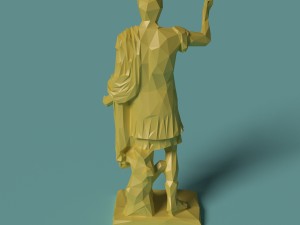 polygonal statue trajan printable 3D 打印模型