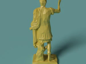 polygonal statue trajan printable 3D Print Model