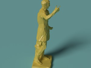 polygonal statue trajan printable 3D 打印模型