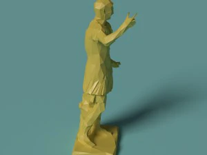 polygonal statue trajan printable 3D Print Model