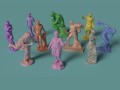 polygonal classic statues 10 printable figurines 3D Print Model