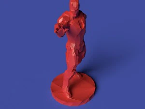 polygonal iron man printable figurine 3D Print Model