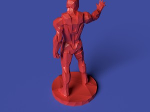 polygonal iron man printable figurine Modelo de Impressão 3D