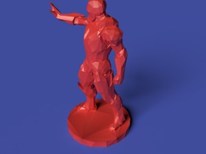 polygonal iron man printable figurine Modelo de Impressão 3D